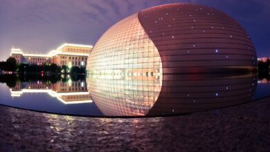 دانلود پاورپوینت تحلیل و بررسی مرکز هنرهای نمایشی چین به همراه پلان‌ها و تصاویر
